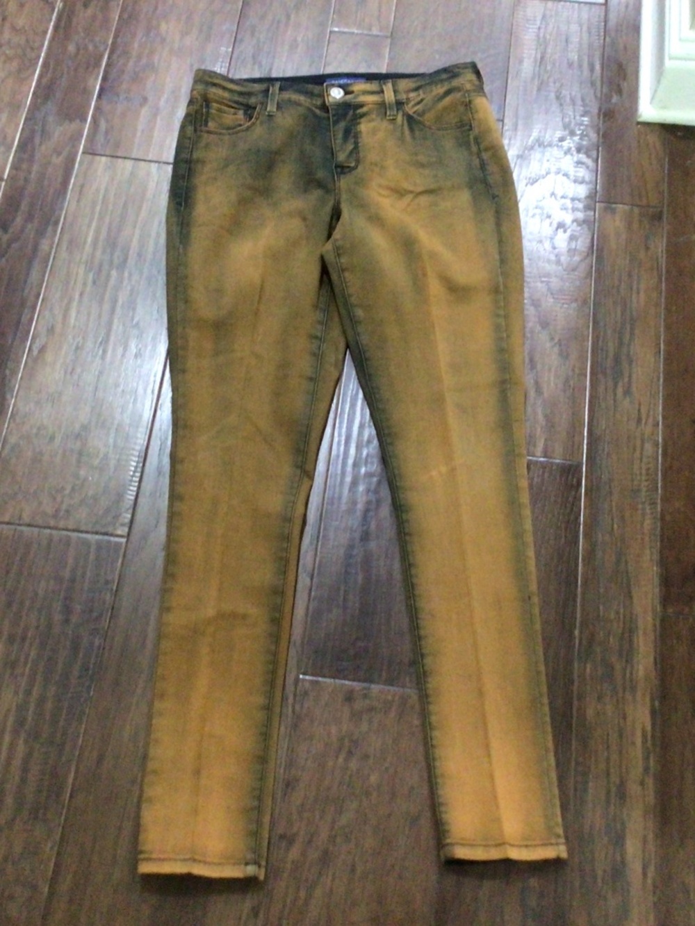 Bandolino mustard and gray colored jeans. Style Theo. Size 6, great shape.